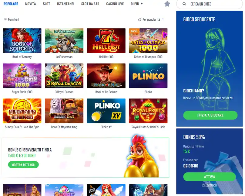 Libreria giochi del casinò Winnita per giocatori italiani con oltre 5.000 titoli tra slot Pragmatic Play, NetEnt, giochi da tavolo, dealer dal vivo e jackpot