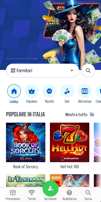 Versione mobile Winnita in Italia con design responsive, libreria giochi completa su browser, scommesse sportive touch-ottimizzate e depositi da smartphone