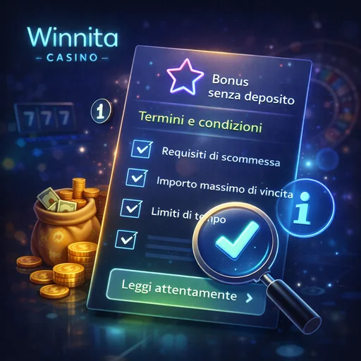 Termini e condizioni del bonus senza deposito Winnita con requisiti di scommessa 35-50x, contribuzioni dei giochi, limiti di cashout e finestre di scadenza